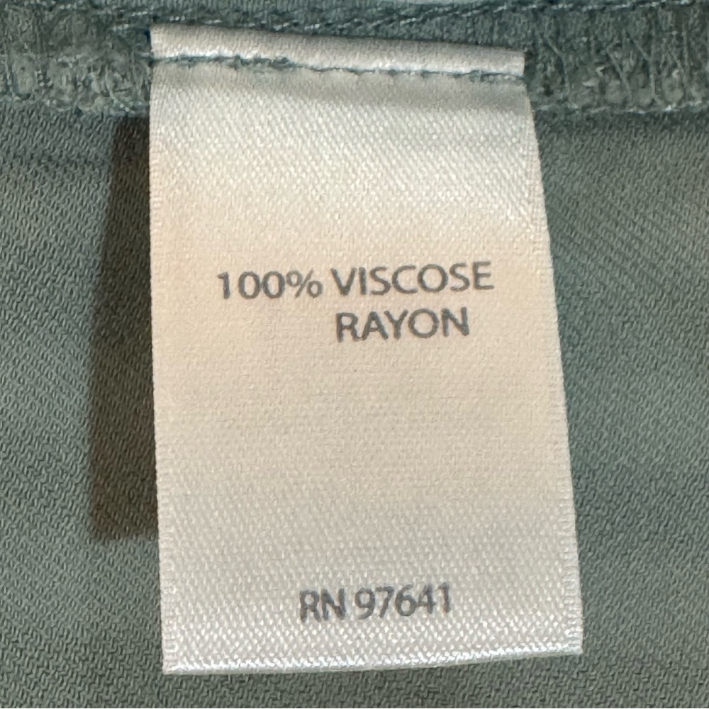 J. Jill Pintuck V-Neck Tunic Top M Sage Green Minimalist - Picture 9 of 11